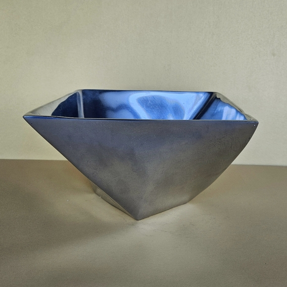 Holland Boone Vintage Polished Pewter Square Serving/Decorative Bowl - Picture 8 of 8